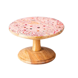 Support à gâteau en bois hôtel et mariage décoratif à la main support à gâteau de luxe dessus rond abordable en gros meilleur support à gâteau en bois - Product Image 3