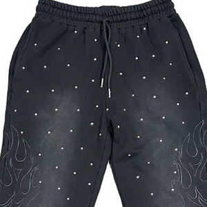 Mejor lavado ácido de los hombres chándal logotipo personalizado Venta caliente al por mayor de invierno Flare pantalones de chándal 2025 - Product Image 4