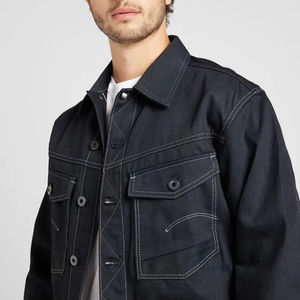 Vestes en jean pour homme en gros, nouvelles vestes en jean en coton de haute qualité, design de logo personnalisé, OEM - Product Image 3