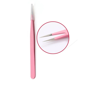 Pinzas para pestañas cómodas y de alta calidad para mujer, pinzas de acero inoxidable con logotipo personalizado, diseño duradero y de precisión. - Product Image 3