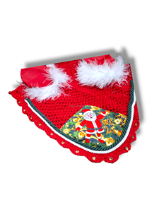 Atuendo de vacaciones Navidad Santa Tema Equipo ecuestre Hermosos gorros para las orejas Producto Caballo Fly Veils Ear Net con un bucle - Product Image 2