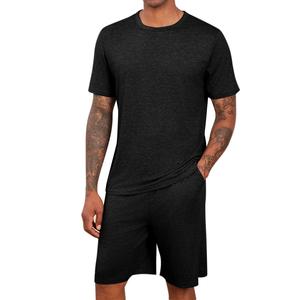 Conjuntos de Shorts de Verano para Hombre de 2 Piezas, Cuello Redondo, Casuales, Transpirables, con Estampado, de Algodón y Elastano de la Mejor Calidad, Proveedor de BD - Product Image 2