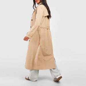 Gabardina de cuero transpirable abrigos largos de invierno de talla grande para mujer con logotipo personalizado hecho en Pakistán chaquetas de manga larga para niñas - Product Image 3