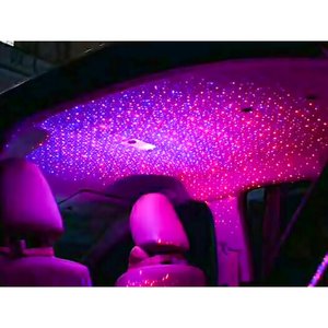 Lampada da soffitto stella Laser USB cielo stellato rosso blu atmosfera decorativa per la casa di auto con interruttore auto e moto/luci e - Product Image 3