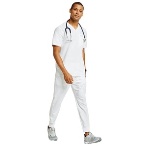 Nuevo estilo Hospital Scrubs Sets Uniforme de enfermera para mujeres y hombres Cómodo ajuste Bata de laboratorio Uniformes de enfermería - Product Image 6