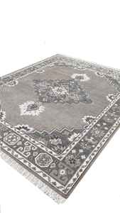 Ensemble de tapis en laine brodée abstraite grise moderne antidérapant tissé à la main usine de haute qualité commande minimum 1 pièce pour vivre - Product Image 2