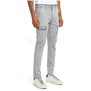 Pantalones cargo de algodón para hombre, estilo de trabajo informal ligero, a prueba de viento, de moda sostenible para primavera, rectos de fábrica - Product Image 3