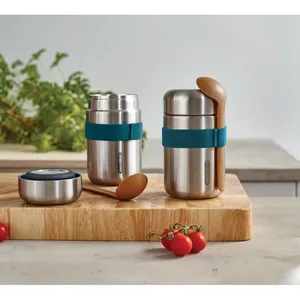 Thermos alimentaire durable Black+Blum en acier inoxydable, couleur noire - Product Image 3