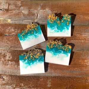 Handcrafted resin coaster set for modern dining <b>table</b> <b>protection</b> stylish home decor gifts premium quality - Product Image 4