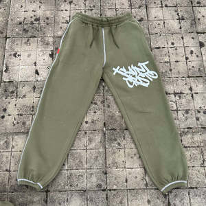 Ensemble survêtement rayé personnalisé pour homme avec logo, fermeture éclair, pantalon de survêtement à capuche avec design brodé, vêtements de sport décontractés d'hiver - Product Image 6