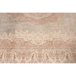 Tapis turc vintage, tapis de 3,6 x 11,2 pieds, tapis en laine gris rose camouflage - Product Image 5