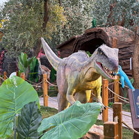 Modèle de parc animatronique en métal de modèle de dinosaure simulé robotique électrique intérieur/extérieur pour centre commercial espace public aéroport pour
