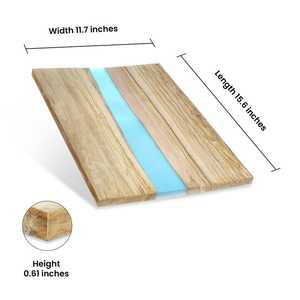Planche à découper époxy en bois d'olivier et résine faite à la main de haute qualité taille personnalisée, planche de cuisine multifonction colorée - Product Image 3