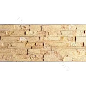 Reasonable Price Teakwood Rockface Sandblast Mix Wall Panel Veneer for Wall Cladding Panel Sale Split Surface