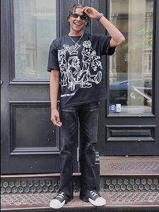 Camiseta Gráfica Personalizada de Algodón 100% Pesado, Camiseta Vintage para Hombre con Impresión Serigráfica DTG, Camisetas de 260 g/m² - Product Image 3