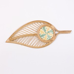 Feuille Design Rotin Décoration Murale avec Nacre Vintage Tenture Art Décoration de La Maison En Gros Fabriqué au Vietnam - Product Image 5