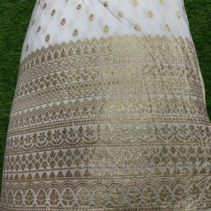 Telas elegantes viscosa de seda pura para damas y niñas, último estilo tradicional Kurti Lahenga Salwar Kameez, bodas, fiestas, algodón - Product Image 1