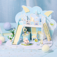 IIECREATE DIY Miniature Maison P-1004 Baa Baa Little N 3D Puzzle En Bois Jouets Kit Mini Jouet Style À La Main En Bois Assemblage