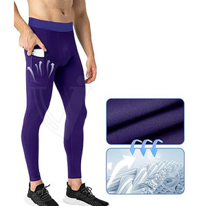 2025 Leggings de compresión de cintura alta personalizados para hombre Pantalones de precio de fábrica de la mejor calidad para hombre - Product Image 3