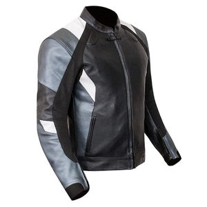 แจ็คเก็ตหนังมอเตอร์ไซค์แฟชั่นสุดฮิต ราคาถูก มาใหม่ รับสั่งทำ กันลม สไตล์ลำลอง แจ็คเก็ตหนังมอเตอร์ไซค์ผู้ชายแบบเรียบ - Product Image 3