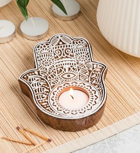 Portavelas creativo para decoración del hogar, portavelas de madera para bodas - Product Image 5