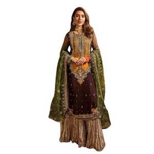 Lehenga Choli de haute qualité pour femmes indiennes et pakistanaises, broderie lourde faite à la main, tenue de fête de mariage, robe de mariée pour adultes - Product Image 1