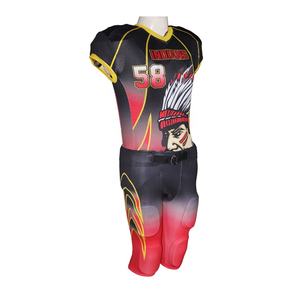Ensembles d'uniformes de football américain à manches courtes personnalisés avec impression personnalisée, anti-UV, respirants, nom d'équipe personnalisé, dernier design pour hommes - Product Image 3