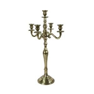 Candélabre Antique en cuivre support de chandelier en métal Portable facile pour accessoires de table bougeoir fait main décor de noël - Product Image 6