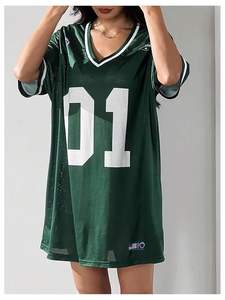 À la mode Uniisex élégant décontracté confortable Y2k Streetwear personnalisé col en v surdimensionné maillot de Football respirant imprimé maillot - Product Image 3