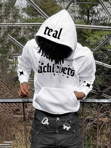 Sudadera con Capucha Unisex de Punto Grueso, Estilo Oversize, de Algodón, para Streetwear, con Logotipo Personalizado, para Hombre y Mujer, Sudaderas con Estampado - Product Image 2