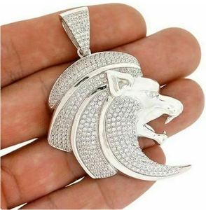 Dijes de Plata de Ley Personalizados con Diamantes Redondos Baguette de 2 Quilates, Chapados en Oro de 14K, para Fiesta - Product Image 1