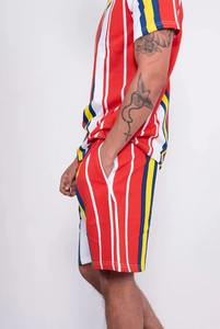 Moda de verano para hombre, chándal informal a prueba de viento de talla grande de 2 piezas, Polo de manga corta con estampado de algodón 100%, respetuoso con el medio ambiente - Product Image 5