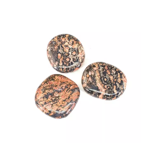 Pierre naturelle, léopard, jaspe, paume plate, ovale, pierres précieuses, guérison, cristal, vente en gros - Product Image 2