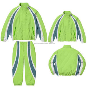 2025 conception personnalisée hiver Streetwear tissu doux Jogging costume de sport veste à glissière complète pantalon ensemble en gros coupe-vent survêtement - Product Image 4