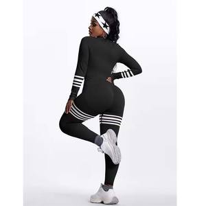 Factory Wholesale Backless Soft Stretchy Fitness Jumpsuit for Yoga Women Body Suit Workout <b>Gym</b> Active Wear - Product Image 3
