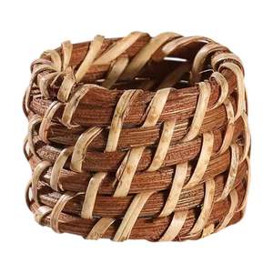 Anneaux de serviette en rotin meilleurs modèles porte-mouchoirs de haute qualité pour la décoration de Table de Restaurants de fête de mariage - Product Image 3