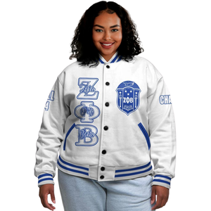 Zeta Phi Beta 1920 Bleu Blanc Grec Vie Varsity Letterman Veste Sororité ZPB Chenille Patch Founders Edition - Product Image 1