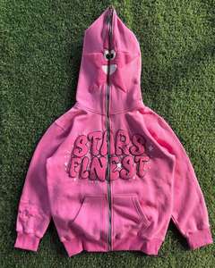 Sudadera de Felpa Francesa con Logotipo Personalizado, 100% Algodón Ecológico, Impresión Puff Vintage, Estilo Urbano Extragrande, Otoño, para Hombre, Lavada, Impresión 3D con Espuma - Product Image 2