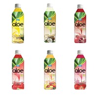 Boisson à l'aloe vera 100% pure en vrac, marque privée, bouteille PET 500ml, faible teneur en sucre, saveur fruits tropicaux, échantillon gratuit, qualité export