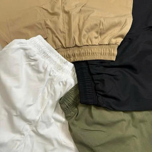 NH86 Upgraded <b>khaki</b> nylon <b>shorts</b> above knee length with reinforced stitching menswear style designed for comfort and durability - Product Image 5