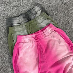 Wholesale Factory Direct Sun Faded Vintage Street Baggy Sweatpants Custom Logo Acid Washed Flared <b>Trousers</b> 100% Cotton Fleece - Product Image 2