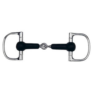 Broca Dee de alta calidad con boca cubierta de goma, broca de caballo de acero inoxidable articulada para control, entrenamiento, tachuelas ecuestres, caballos - Product Image 1