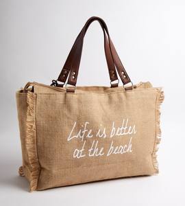 Sac bandoulière en jute TYNTRA pour femme, tendance 2025, style bohème, haute qualité, personnalisable, imprimé indien, pour la plage et le shopping - Product Image 1