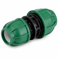 Raccord de compression réducteur double extrémité en PP pour irrigation agricole R1002 PN12.5 20-110mm, connecteur de tuyau HDPE avec joint NBR