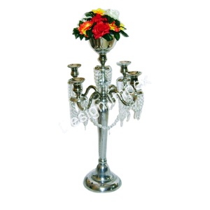 Portavelas de cristal de aluminio fundido Candelabro Compromiso Fiestas de cumpleaños Decoración de mesa Soporte de vela Precio atractivo - Product Image 1