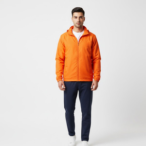 Veste coupe-vent en toile pour homme, blocs de couleur, légère, décontractée, veste OEM, logo personnalisé, streetwear, vêtements d'extérieur, vente en gros - Product Image 1