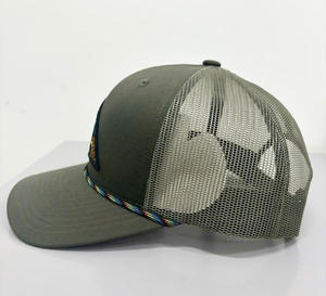 Sombrero de camionero personalizado para pesca de marca personalizada de alta calidad de malla trasera al por mayor bajo MOQ 6 paneles estructurados sombreros cuerda Vietnam - Product Image 3