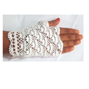 Guantes de ganchillo hechos a mano en hilo de algodón multicolor, materiales orgánicos suaves para deportes y actividades al aire libre - Product Image 3