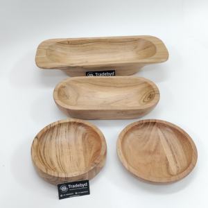 Nouveau design de bol à pâte en bois ovale pour la décoration intérieure bol de service fruits bougie bol personnalisé vente en gros au Vietnam - Product Image 6