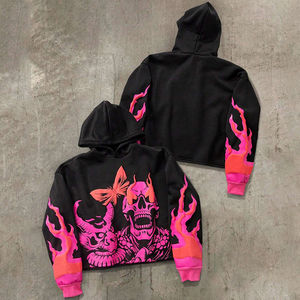 เสื้อฮู้ดดี้สตรีทแวร์ผ้าฝ้ายเฟรนช์เทอร์รี่แบบสั่งทำ OEM ขายส่ง ไซส์ใหญ่ น้ำหนักมาก พิมพ์ลายสกรีน พิมพ์นูน - Product Image 2